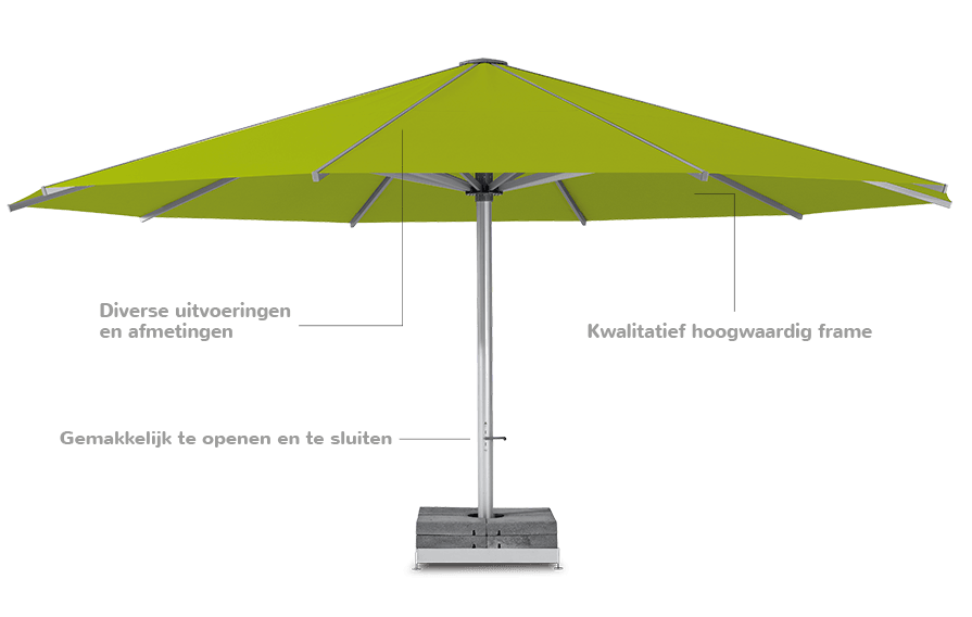 Wind- en parasols voor uw terras Saphira Markiezen